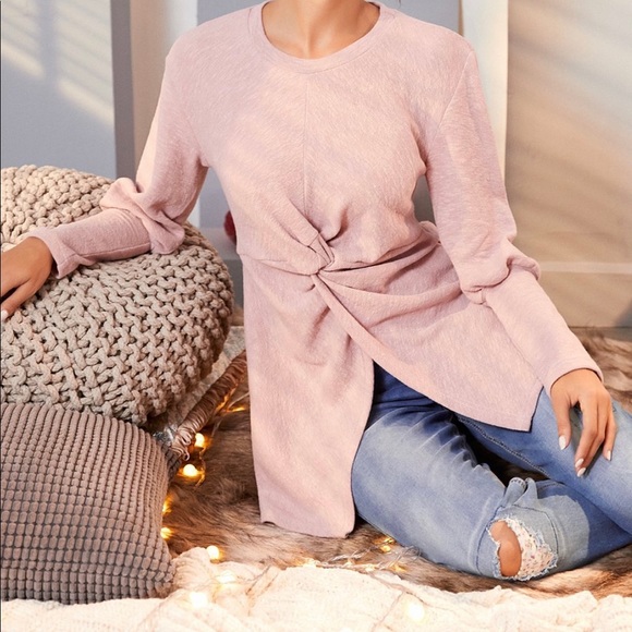 Mauve Twist-Front Tunic - Picture 3 of 7